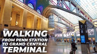 Walking NYC  Penn Station to Times Square amp Grand Central Terminal July 2021 [upl. by Krein73]