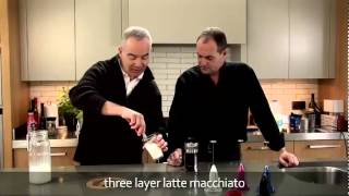 aerolatte  milk frother makes three layer caffè latte macchiato [upl. by Rhee724]