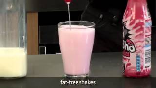 How to make a fat free milkshake using an aerolatte milk frother [upl. by Nylsaj]