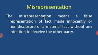 Misrepresentation [upl. by Gabriela]